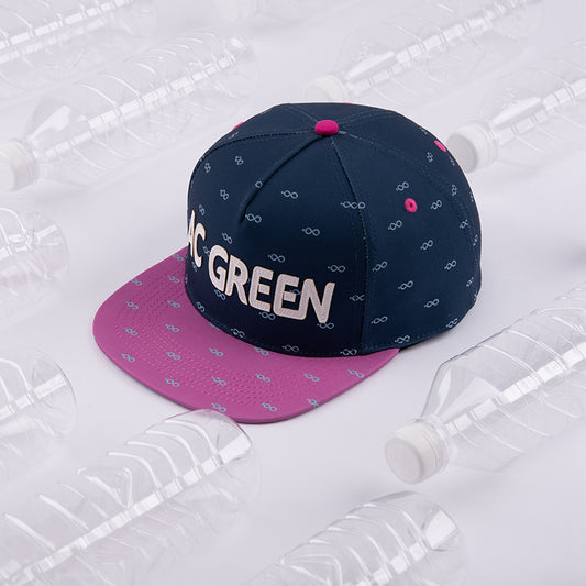 AungcrownGreen Blue and Red Rose 5 Panel strap back Hat