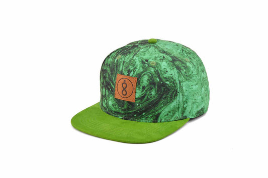 green snapback hat