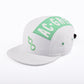 white snapback hat